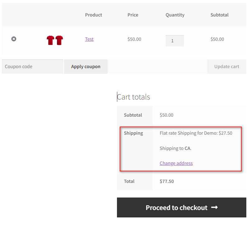 percentage based preview add woocommerce flat rate shipping