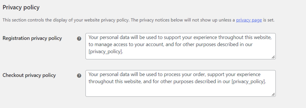 checkout privacy policy
