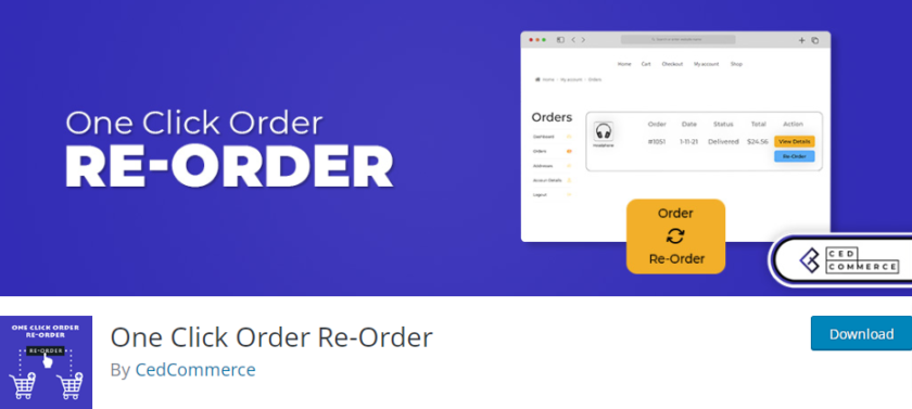 one click order reorder plugin
