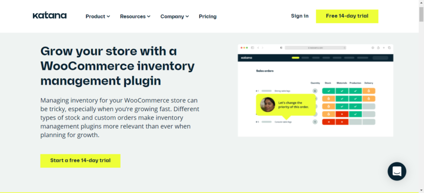 Katana inventory management plugin for WooCommerce