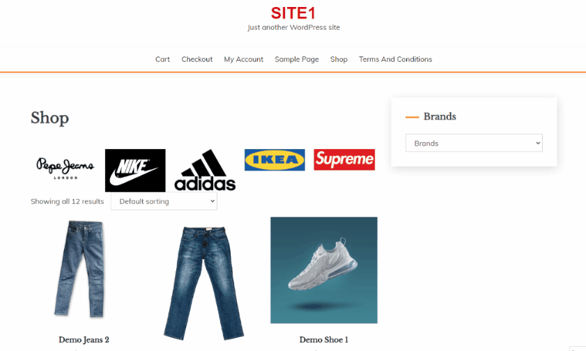 add brands to WooCommerce - filtered sidebar