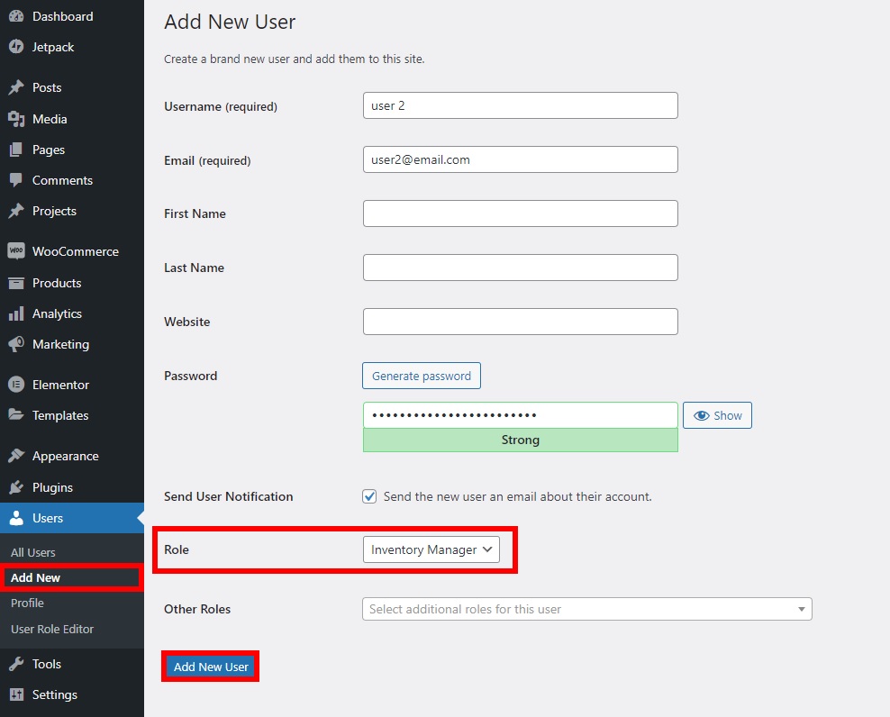 add new user create custom wordpress user roles