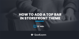 add a top bar in Storefront theme
