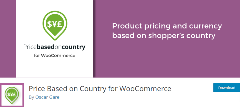 price based on country for woocommerce plugin banner