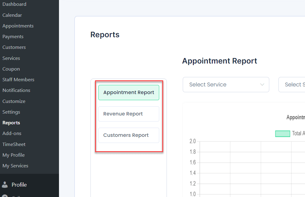 BookingPress appointment booking plugin - reports