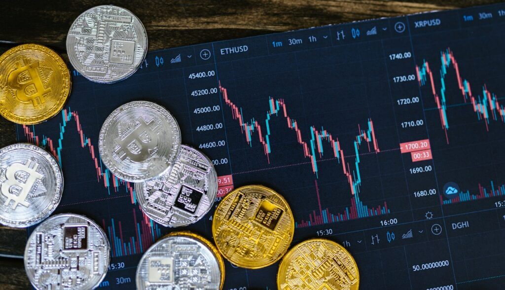 cryptocurrency coins with graph