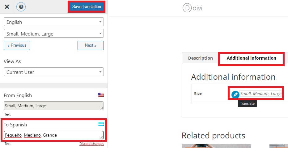 product variations how to translate woocommerce