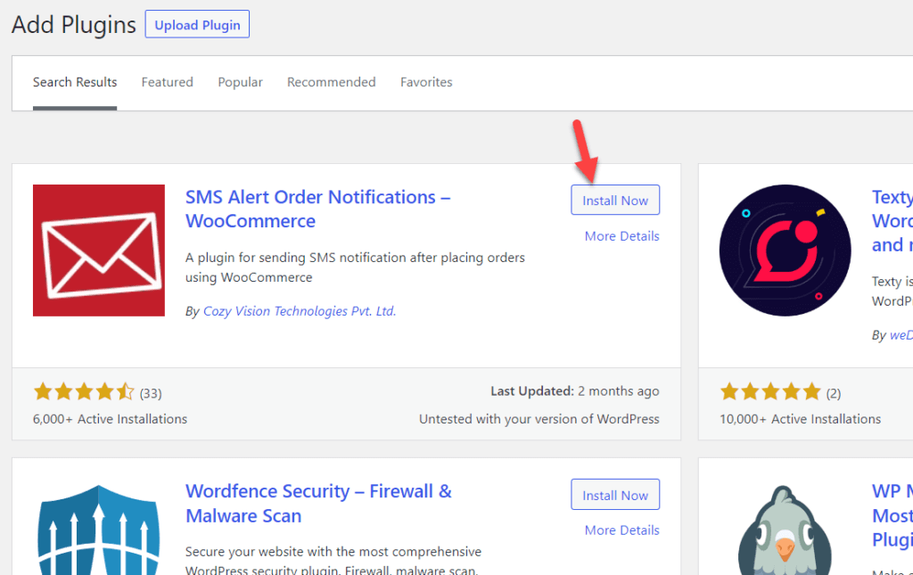 install SMS alert - send SMS notifications from WooCommerce
