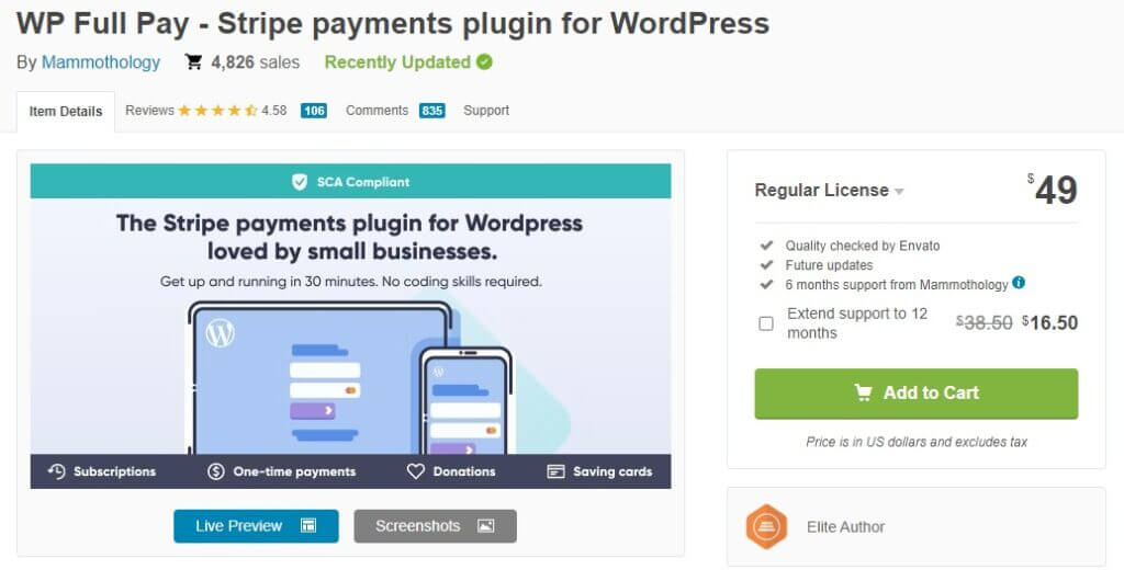 wp full pay best wordpress stripe plugins