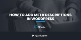 add meta descriptions in wordpress