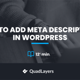 add meta descriptions in wordpress