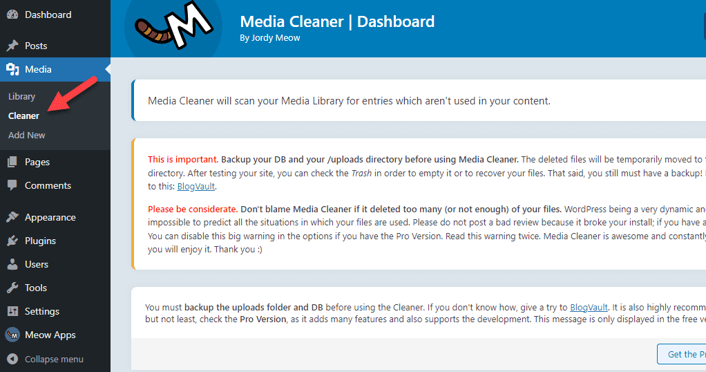 wp media cleaner