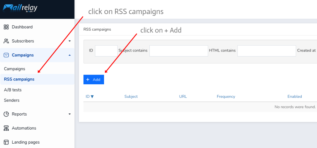 Create a campaign on mailrelay email marketing platform