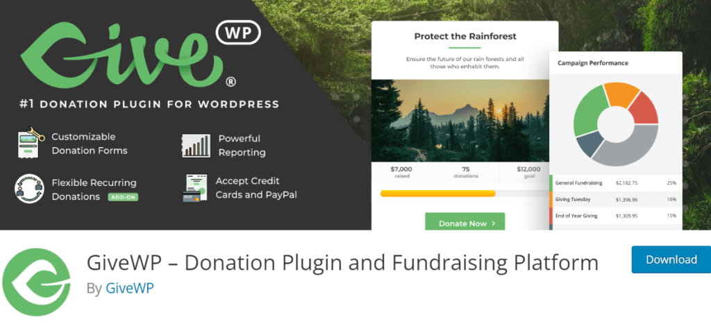 GiveWP WooCommerce donation plugin