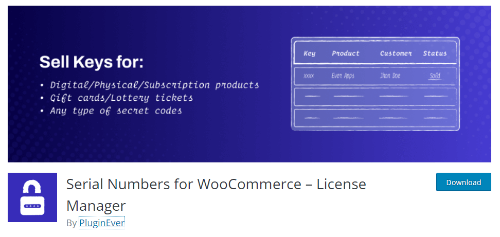 serial numbers for woocommerce 