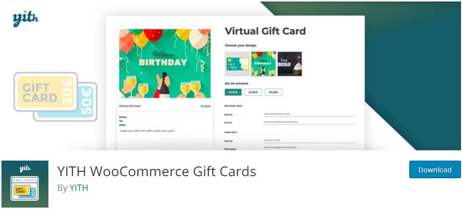 yith woocommerce gift card plugins
