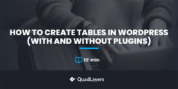 create tables in WordPress