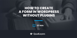 how to create a form in wordpress without plugins