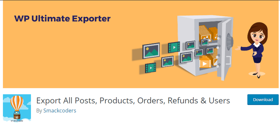 Export All Posts, Products, Orders, Refunds & Users