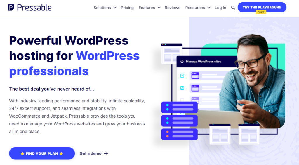 pressable - managed wordpress hosting