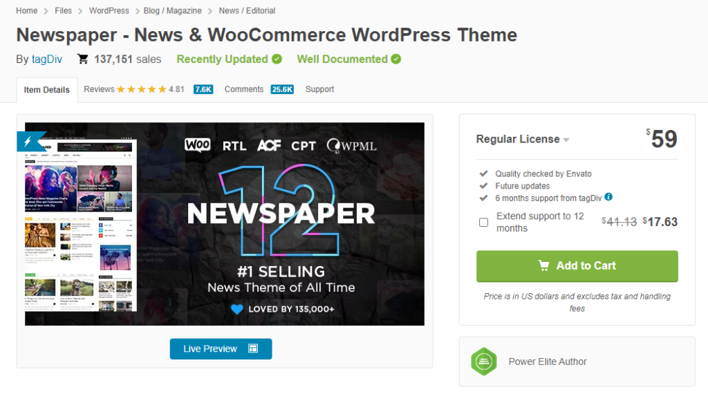 Newspaper WordPress theme - best responsive WordPress themes