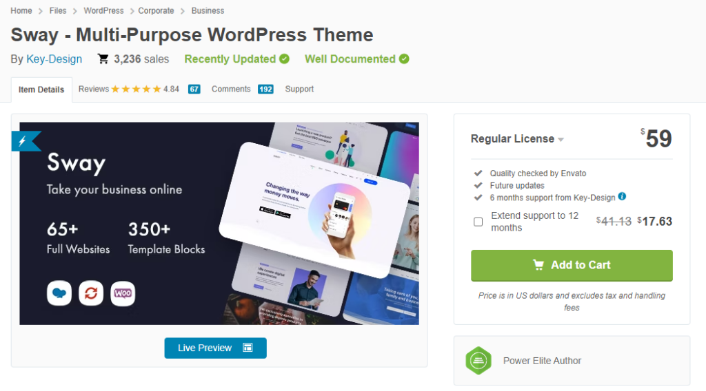 Sway WordPress theme - wedding WordPress themes