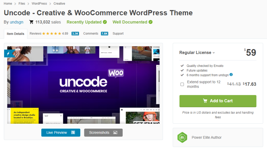 Uncode WordPress theme
