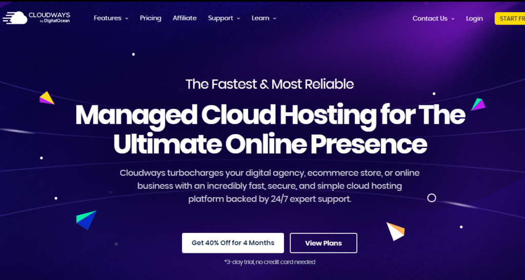 Cloudways - web hosting - Costs to Start a WordPress Blog