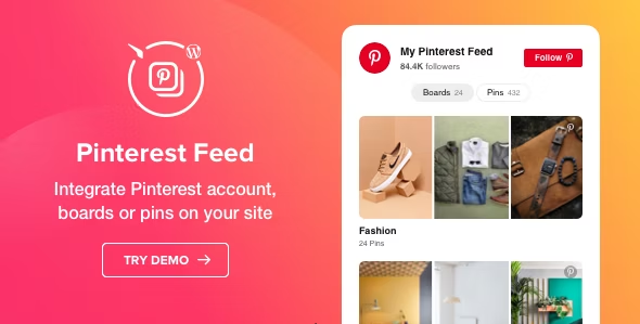 Pinterest Feed WordPress plugin
