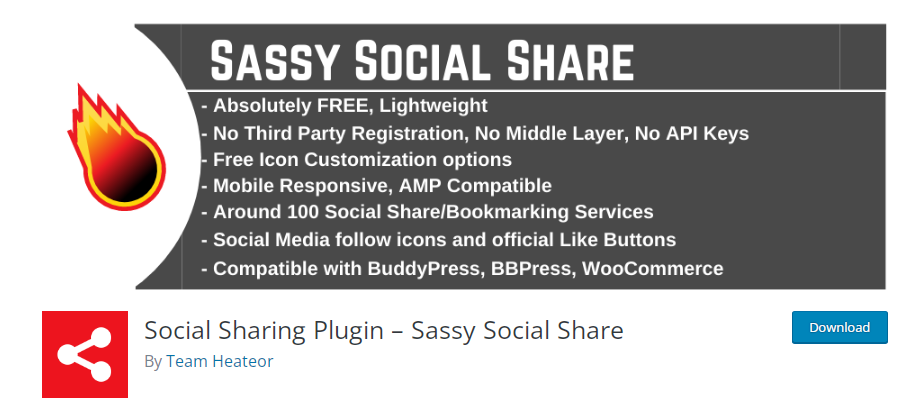 Sassy Social Share plugin