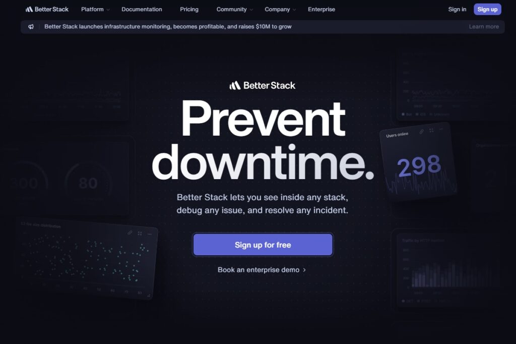 better stack website uptime monitoring tools