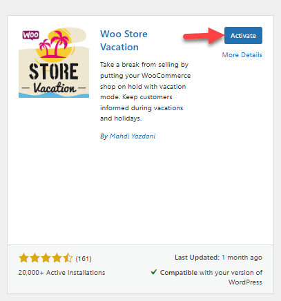 activate woo store vacation - Close a WooCommerce Store