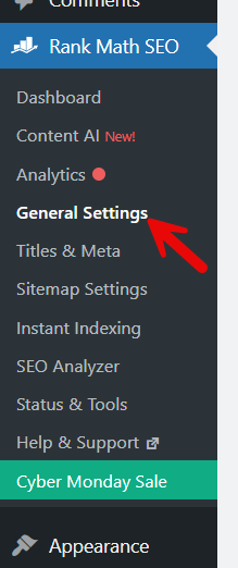 rank math general settings